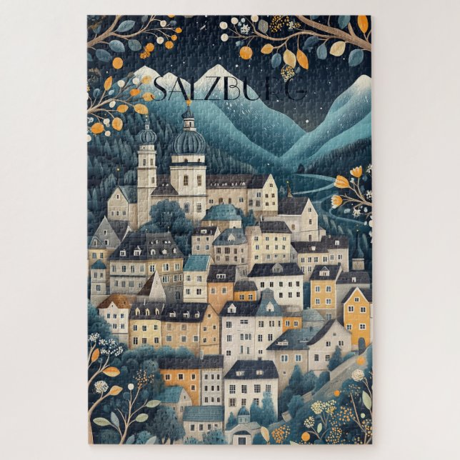 Puzzle Salzbourg Autriche Voyage (Vertical)