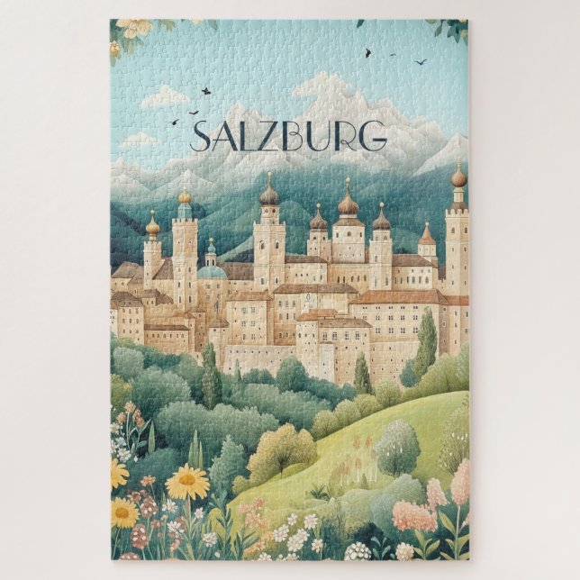 Puzzle Salzbourg Autriche Voyage (Vertical)