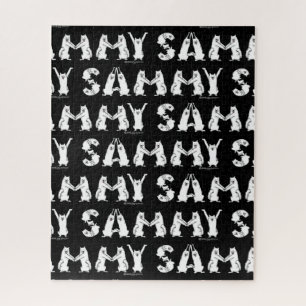 Puzzle Sammy épelée dans des lettres de Chien Samoyé