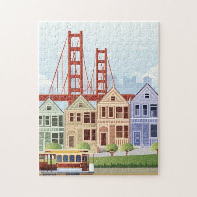 Puzzle San Francisco | les dames peintes (Vertical)