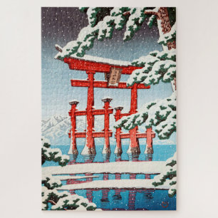 Puzzle Sanctuaire Miyajima-Snow, Hasui Kawase