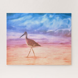 Puzzle Sandpiper's Morning Walk Sur La Plage Au lever Du