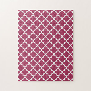 Puzzle Sangria Rouge Marocain Trellis Motif