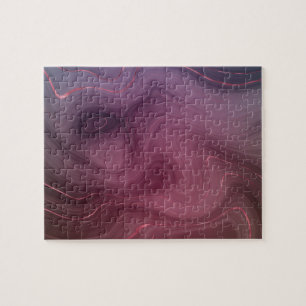 Puzzle Sangria Strata   Moody Pink and Purple Luxe Agate