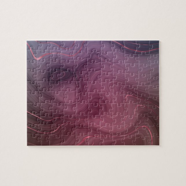 Puzzle Sangria Strata | Moody Pink and Purple Luxe Agate (Horizontal)