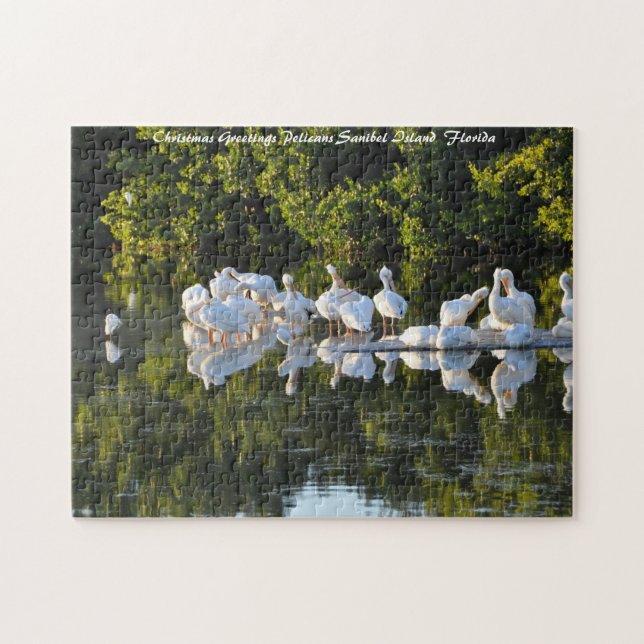 Puzzle Sanibel Island Florida. voeux de Noël (Horizontal)