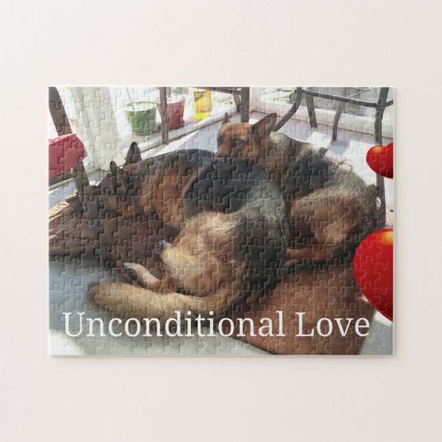 Puzzle sans conditions de photo d'amour de berger (Horizontal)