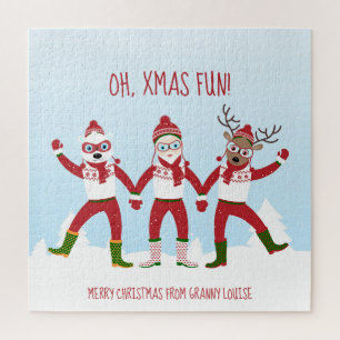 Puzzle  Santa and friends having some Christmas fun