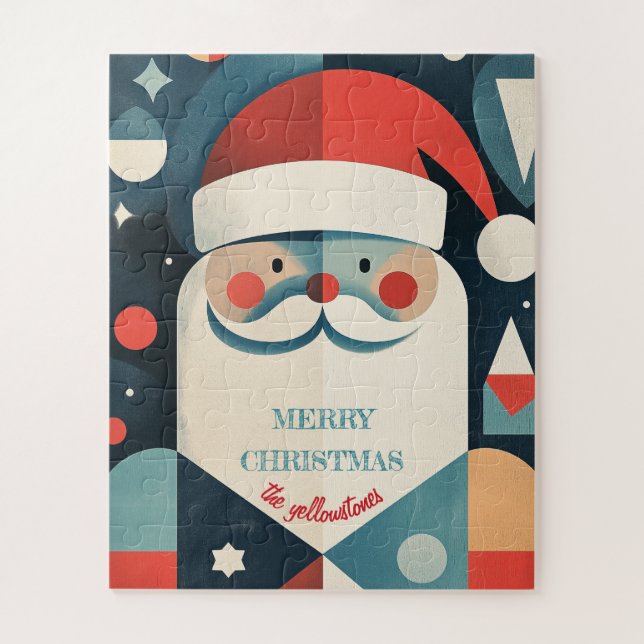 Puzzle Santa Claus géométrique (Vertical)