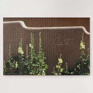 Puzzle Santa Fe Nouveau-Mexique Adobe & Hollyhocks Paysag