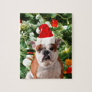 Puzzle Santa Hat Bulldog Christmas Tree Snowman boîte cad