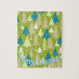 Puzzle Sapins de Noël Rétro