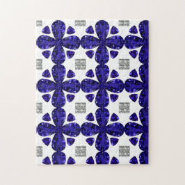 Puzzle Sapphire Diamond Art, Bleu