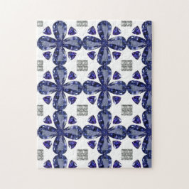 Puzzle Sapphire Diamond Art, Bleu