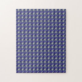 Puzzle Sapphire Diamond Art, Bleu