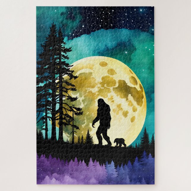 Puzzle Sasquatch et Ours sur la montagne (Vertical)