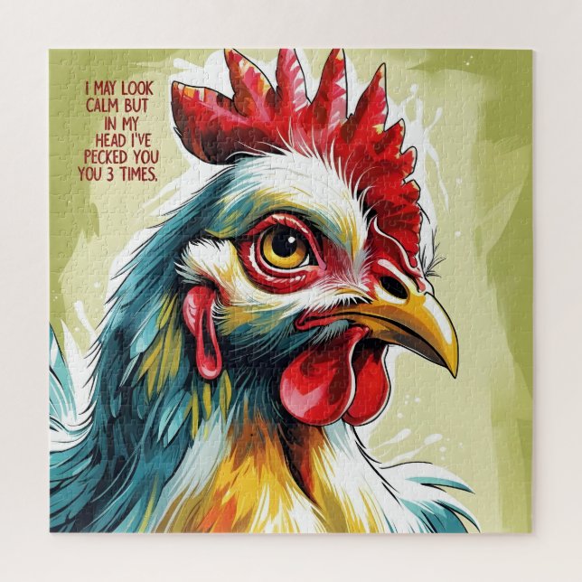 Puzzle Sassy Chicken Attitude (Vertical)