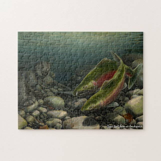 Puzzle saumoné d'art personnalisé par puzzle de (Horizontal)