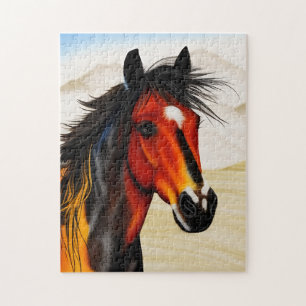 Puzzle Sauvage Au Coeur - Un Pony Spiritué De Pinto Occid