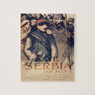 Puzzle "Sauvez la Serbie notre allié", l'affiche, 1915