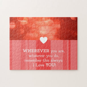 Puzzle Say I love you to someone special ! Quota rouge