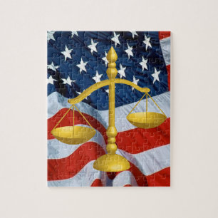 PUZZLE SCALES OF LAW AND JUSTICE