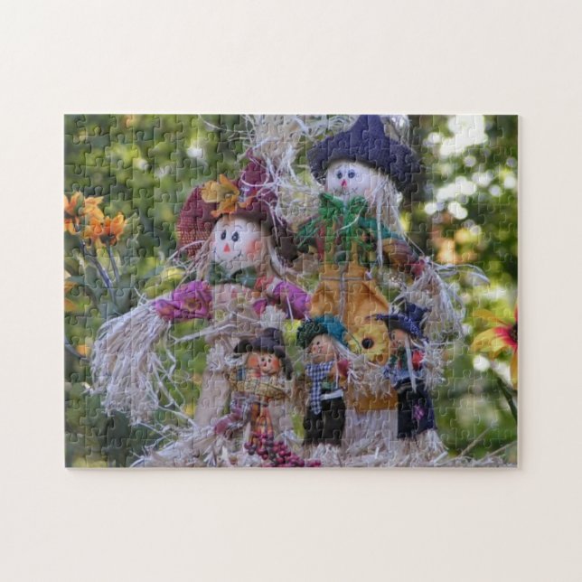 Puzzle scarecrow family square (Horizontal)