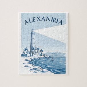 Puzzle Scène côtière du phare d'Alexandrie Voyage