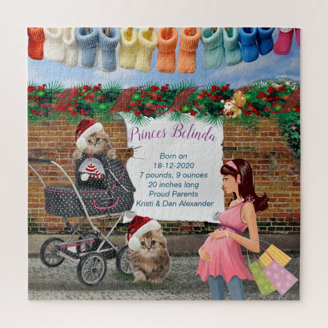 Puzzle Scène d'art de la rue Polka-Dot de Noël (Vertical)