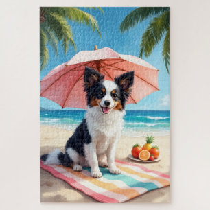 Puzzle Scène de détente de Papillon sur la plage