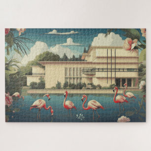 Puzzle Scène de Flamant rose surréaliste