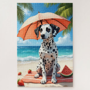 Puzzle Scène de luxe dalmate de plage