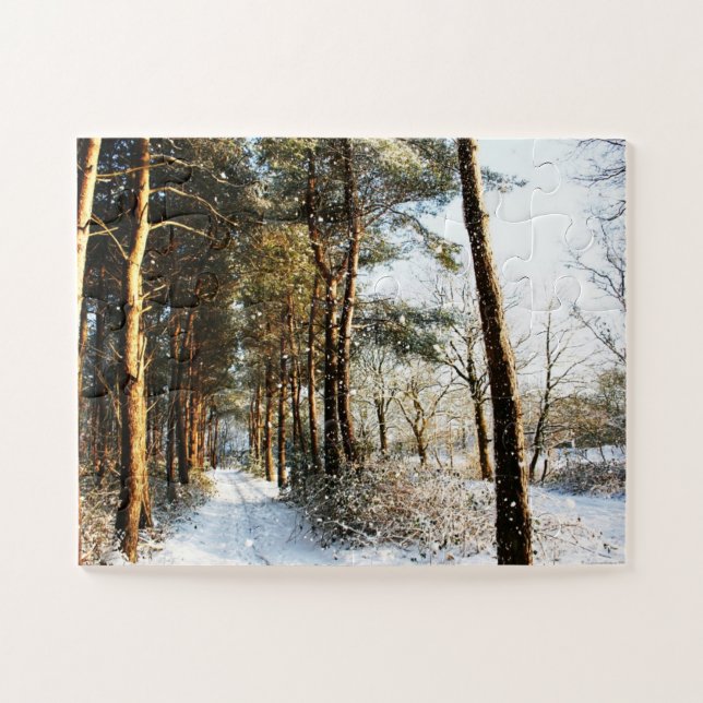 Puzzle Scène de neige forestière 11x14 30pc jpcnm (Horizontal)