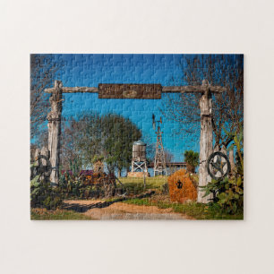 Puzzle Scène de ranch texan.