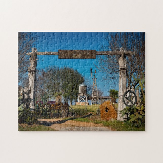 Puzzle Scène de ranch texan. (Horizontal)