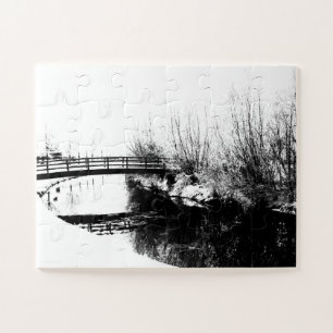 Puzzle Scène d'hiver Pont et Flux 11x14 30pc jpcna