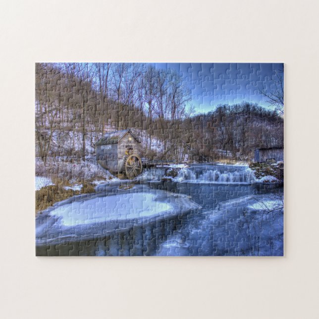 Puzzle Scène d'hiver Wisconsin. (Horizontal)