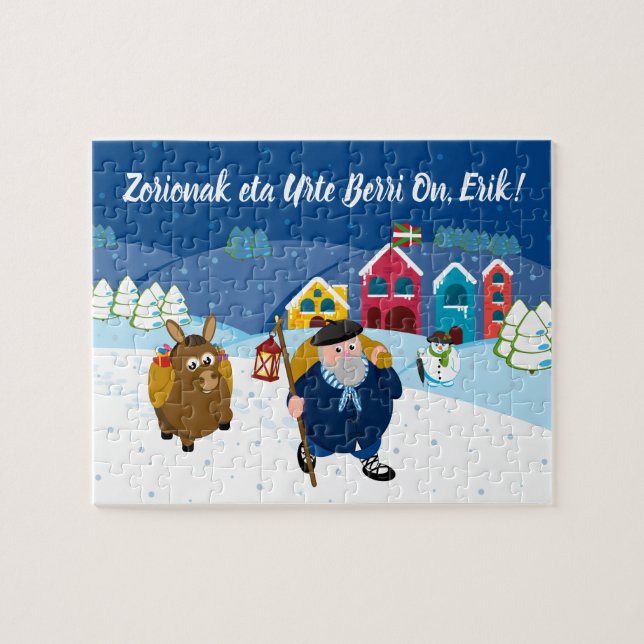 Puzzle Scène faite sur commande de neige de Noël (Horizontal)