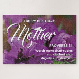 Puzzle Scène florale HEUREUX ANNIVERSAIRE MÈRE 20"x30" su