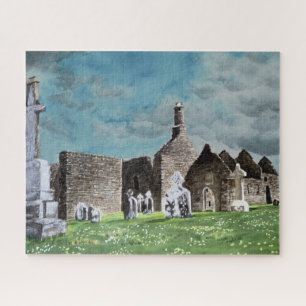 Puzzle Scène historique du cimetière celtique de Clonmacn