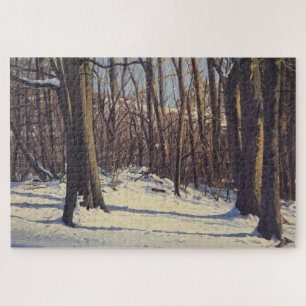 Puzzle Scène Nature Neige Ombres colorées