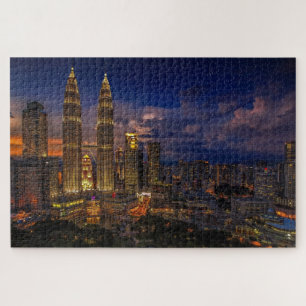 Puzzle Scène nocturne de Kuala Lumpur