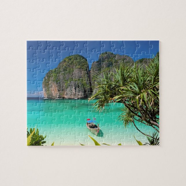 Puzzle Scène Puzzle-Tropicale de plage de jeu (Horizontal)