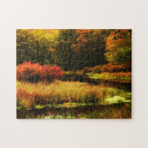 Puzzle Scène vibrante d'automne de Poconos