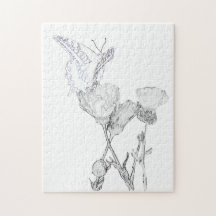 Puzzle - Schmetterling auf Blume