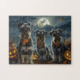 Puzzle Schnauzer Halloween Éffrayant