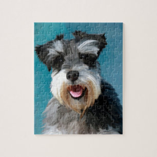 Puzzle Schnauzer Miniature peinture couleur de l'eau