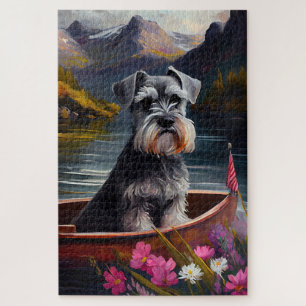 Puzzle Schnauzer sur une pédale : une aventure Pittoresqu
