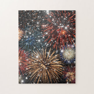 Puzzle scintillant de feux d'artifice