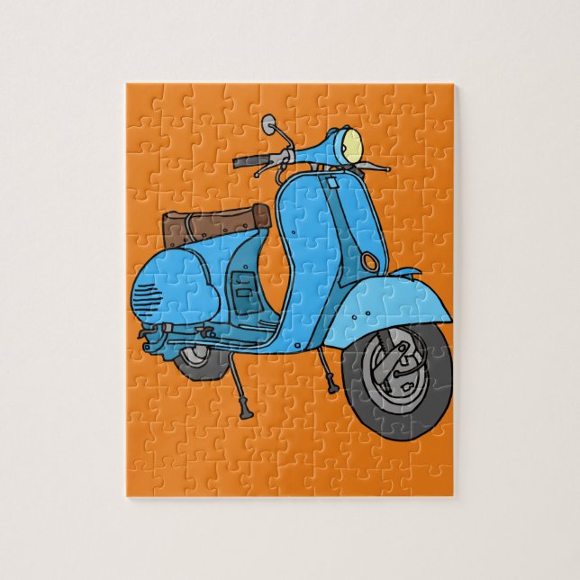 Puzzle Scooter bleu (Vespa) (Vertical)